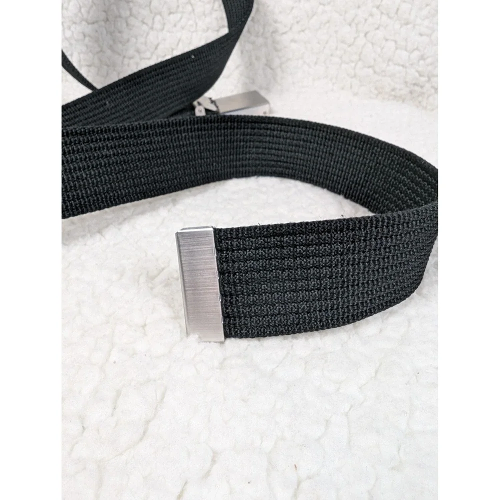 Fjallraven Canvas Belt Black Adjustable Military Webbing Flip Buckle 46 Inch